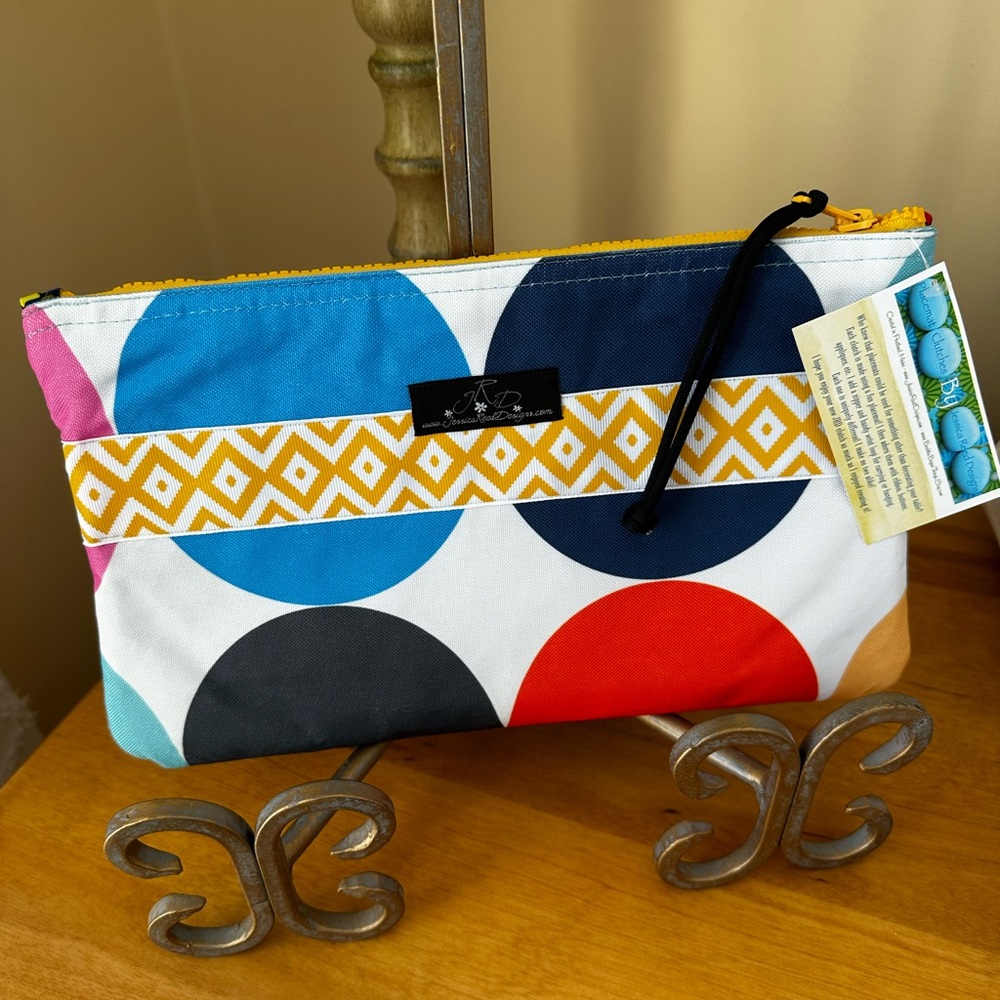 Vibrant Geometric Design Placemat Clutch